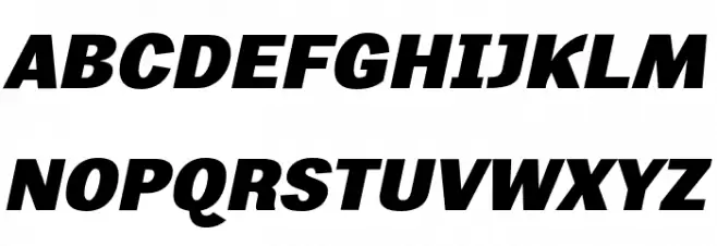 Frock Black Italic Caratteri MAIUSCOLE