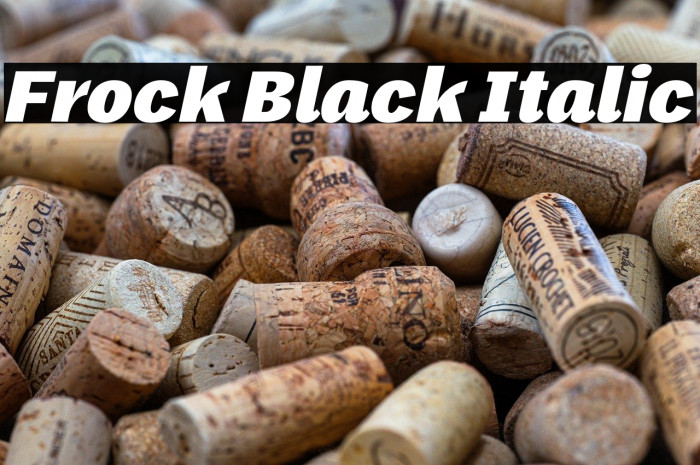 Frock Black Italic Example 2