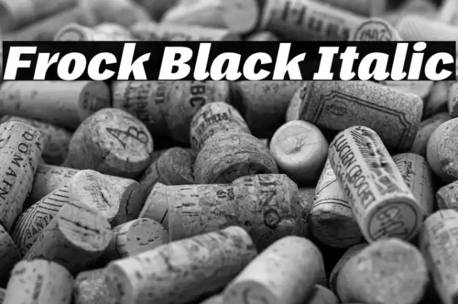 Frock Black Italic Font examples