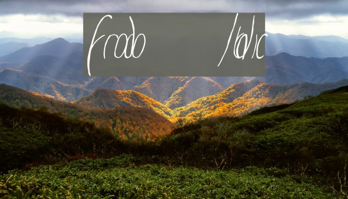 Frodo Italic Font examples