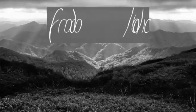 Frodo  Italic Font examples