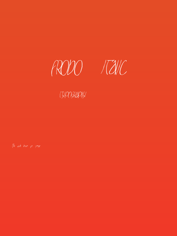 Frodo  Italic Poster