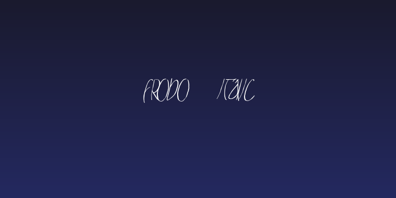 Frodo  Italic Social Header