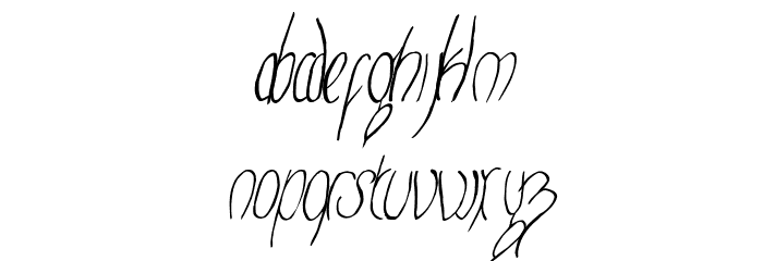 Frodo Italic Font LOWERCASE
