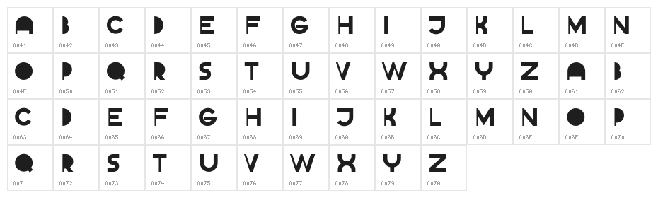 Frog Book Regular Character Map