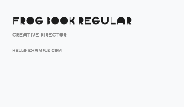 Frog Book Regular Business Card