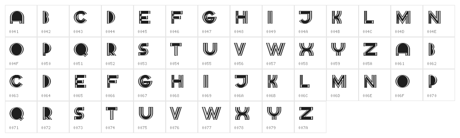 Frog Ipatik Regular Character Map