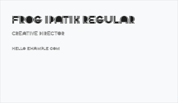 Frog Ipatik Regular Business Card