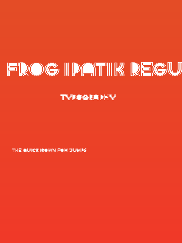 Frog Ipatik Regular Poster