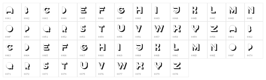 Frog Regular Character Map
