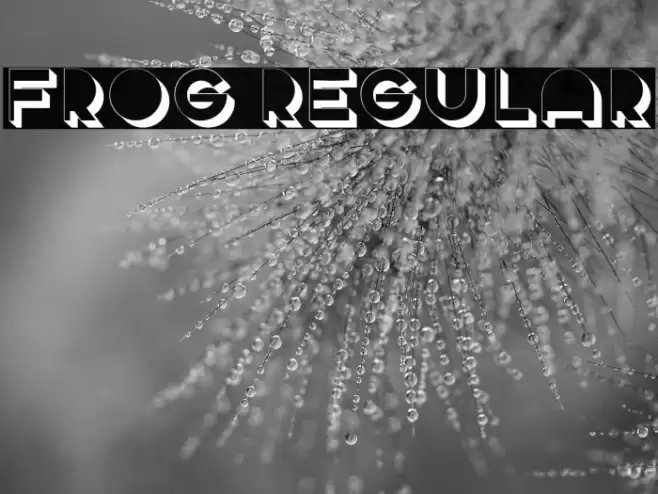 Frog Regular Font examples