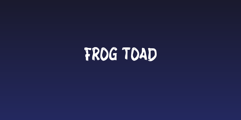 Frog Toad Social Header