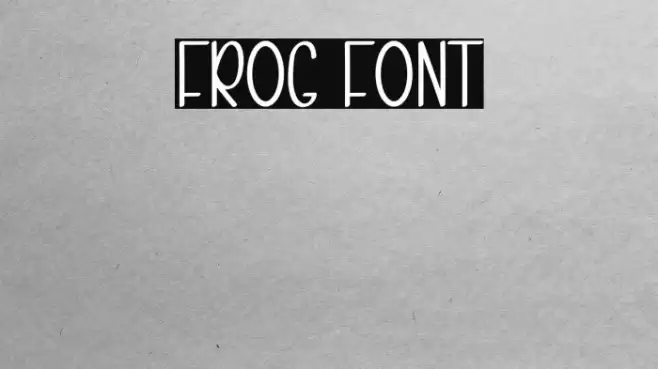 Frog Font examples