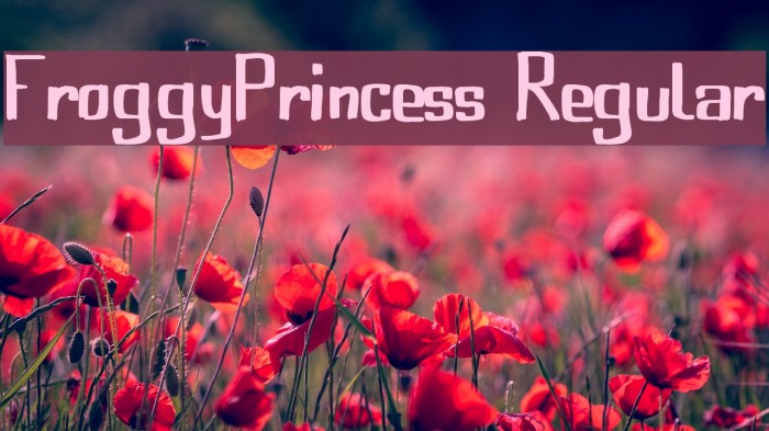 FroggyPrincess Regular Font examples