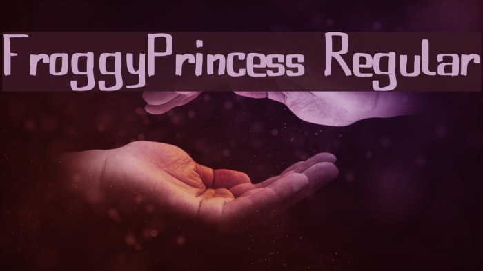 FroggyPrincess Regular Font examples