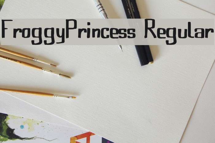 FroggyPrincess Regular Font examples