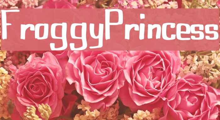 FroggyPrincess Font examples