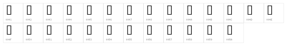 Frogii's Frog Caps  Dingfont Character Map