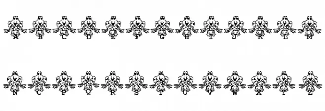 Frogii's Froggy Schriftart Kleinbuchstaben