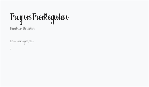 FrogresFreeRegular Business Card