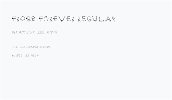 Frogs Forever Regular Business Card