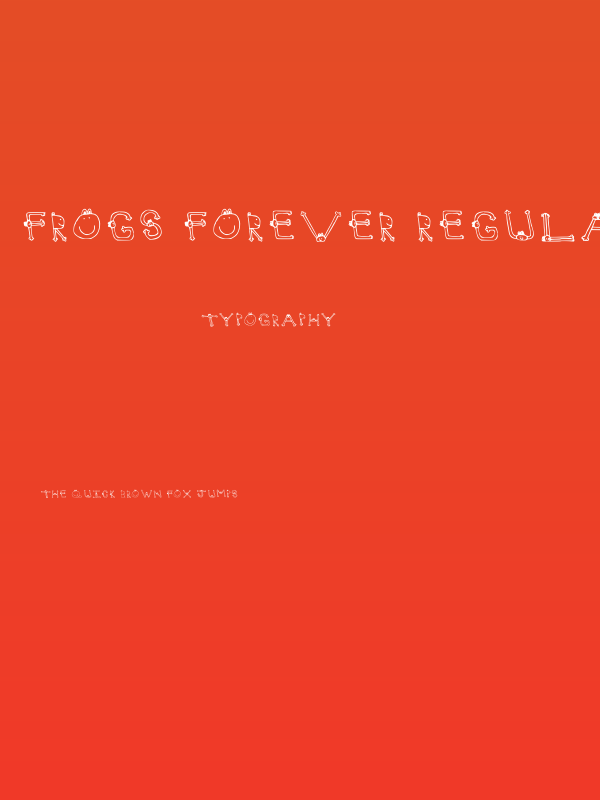 Frogs Forever Regular Poster