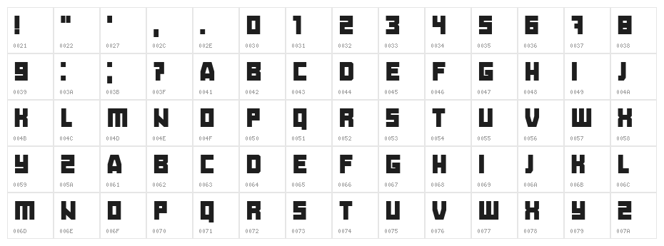 Frohburg Regular Character Map