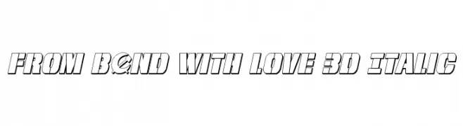 From BOND With Love 3D Italic  les polices de caractères gratuit tlcharger