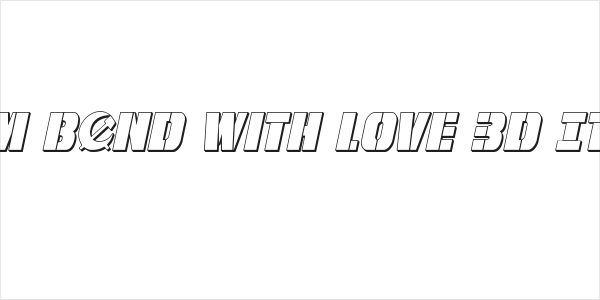 From BOND With Love 3D Italic Logo