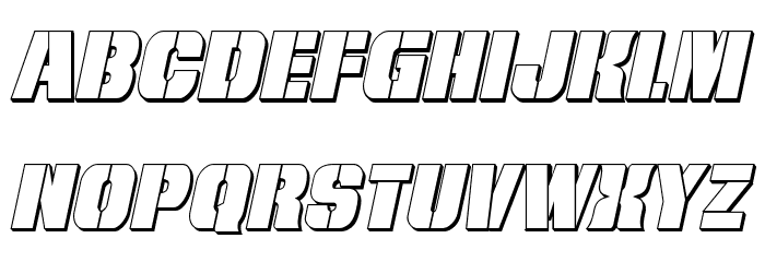 From BOND With Love 3D Italic Font LOWERCASE