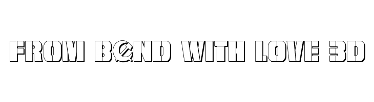 From BOND With Love 3D  नि: शुल्क फ़ॉन्ट्स डाउनलोड