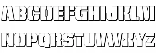 From BOND With Love 3D Font LOWERCASE