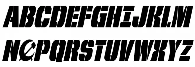From BOND With Love Condensed Italic Font Litere mari