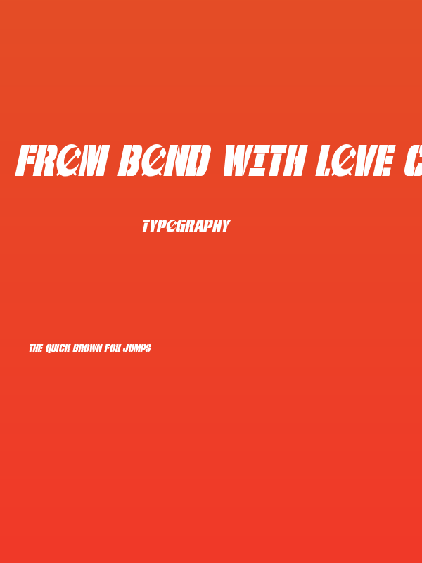From BOND With Love Condensed Italic Poster