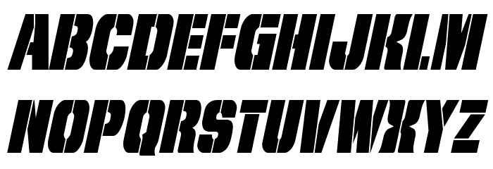 From BOND With Love Condensed Italic Font LOWERCASE