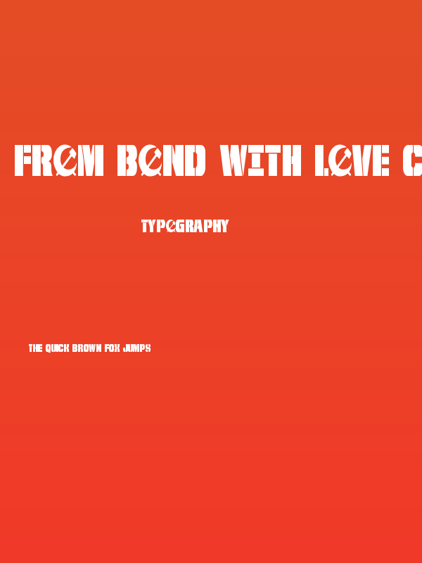 From BOND With Love Condensed Poster