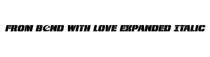 From BOND With Love Expanded Italic Fonte