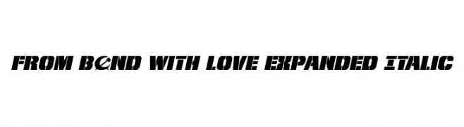 From BOND With Love Expanded Italic  Descarca Fonturi Gratis
