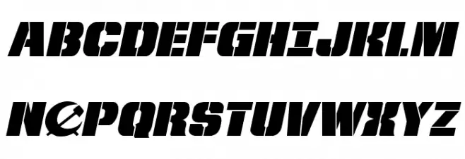 From BOND With Love Expanded Italic Schriftart Groß