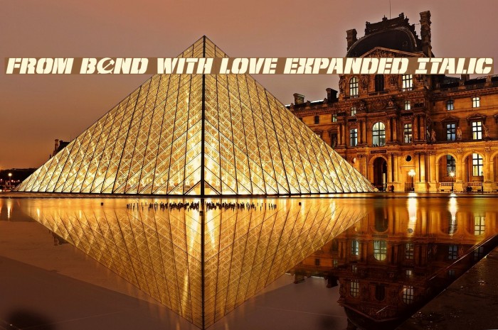From BOND With Love Expanded Italic Font examples