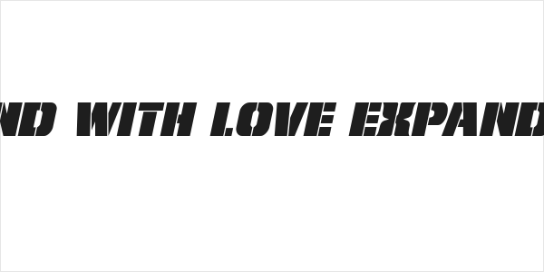 From BOND With Love Expanded Italic Logo