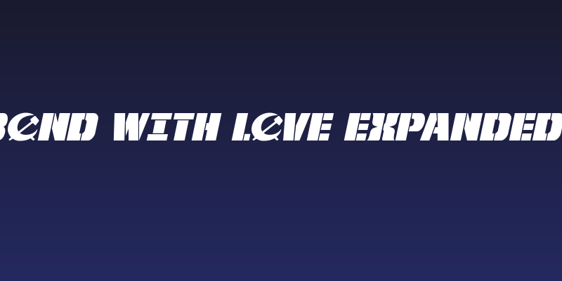 From BOND With Love Expanded Italic Social Header