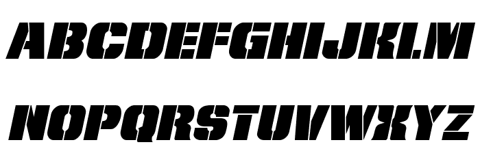 From BOND With Love Expanded Italic Font LOWERCASE