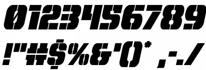 From BOND With Love Italic Font OTHER CHARS