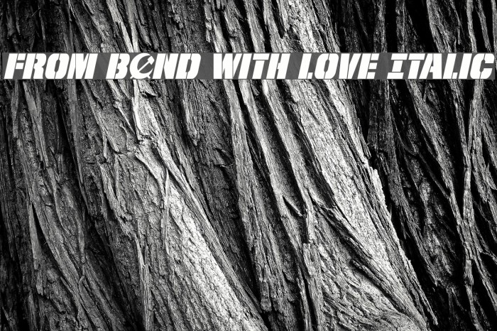 From BOND With Love Italic Font examples