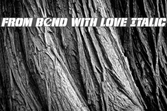 From BOND With Love Italic Font examples
