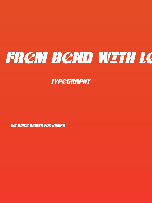 From BOND With Love Italic Poster