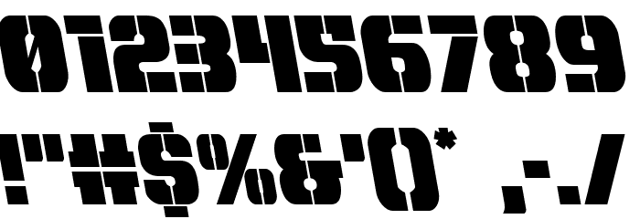 From BOND With Love Leftalic Font OTHER CHARS