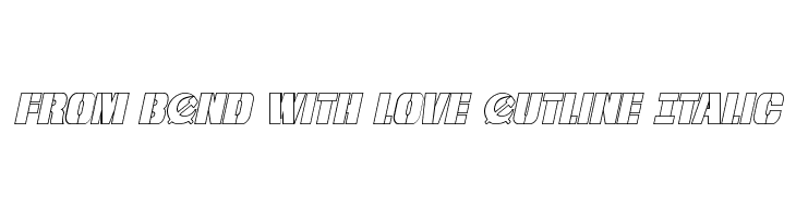 From BOND With Love Outline Italic  नि: शुल्क फ़ॉन्ट्स डाउनलोड