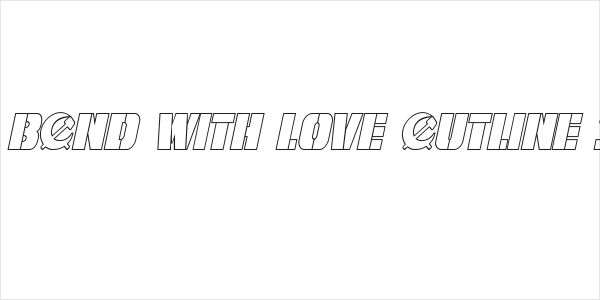 From BOND With Love Outline Italic Logo